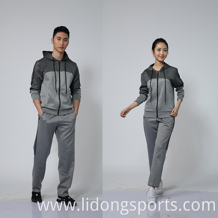 Wholesale Lady Fashion Man Hoody Jogging Suit Jacket Latest Design Custom Plain Sports Mens Tracksuit For Couples